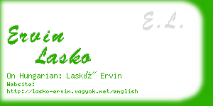 ervin lasko business card